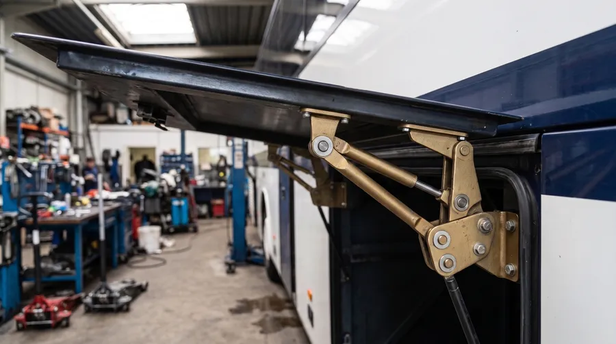 Dobradiça Tampa Bagageiro Trivector em uso